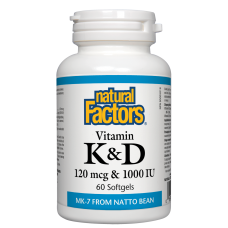 Natural factors Vitamin K with D