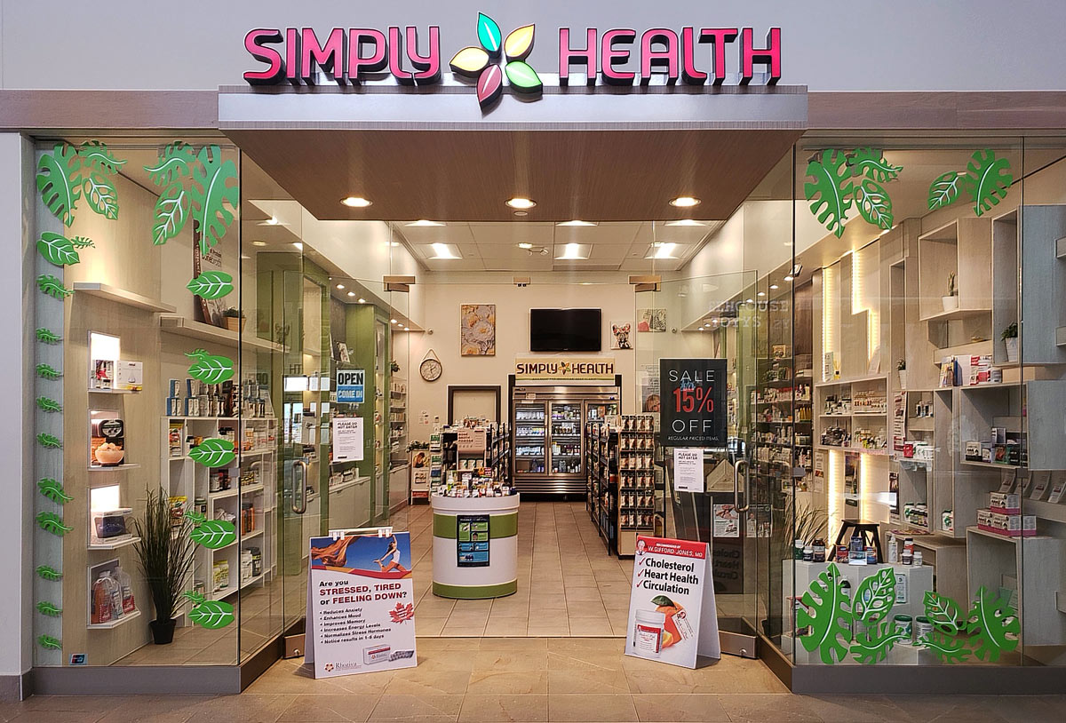 Simply Health store at Edmonton International Airport